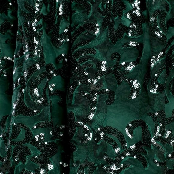 LULUS | Sweetest Celebrations Emerald Green Sequin Skater Mini Dress - Picture 6 of 8